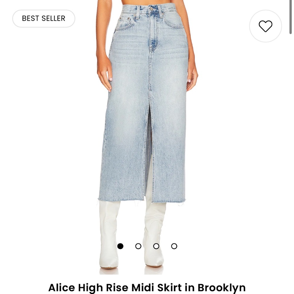 Alice Midi Denim Skirt Pistola